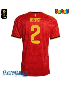 Belgia Zeno Debast #2 Tricou Fotbal Replică Mondial 2026 Barbati Acasa